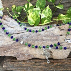 Santo Rosario, Holy Rosary, Catholic Prayer Necklace Rosary Handmade